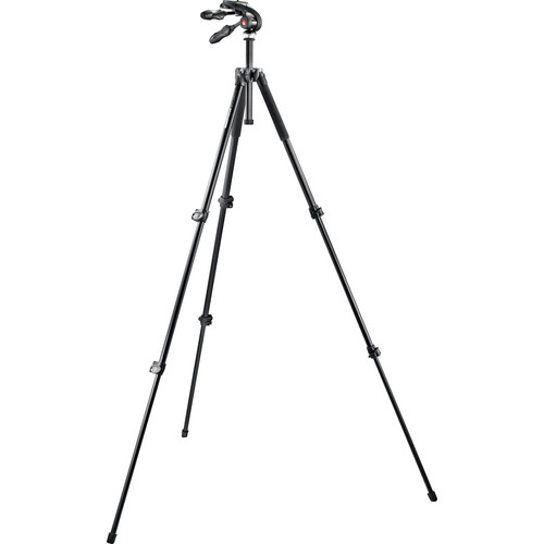 Used Manfrotto MK293A3-D3Q2 Aluminum Tripod with 3-Way Pan/Tilt Head
