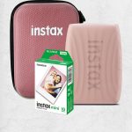 Fujifilm Instax Mini Link 3 Smartphone Printer with Case and Fujifilm Instax Mini Instant Film -(Rose Pink)