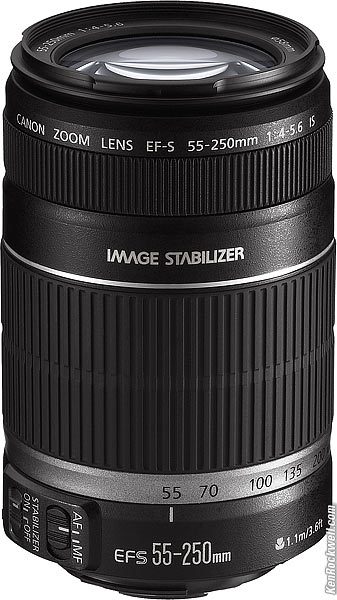 Used Canon EF-S 55-250mm f/4-5.6 IS Lens
