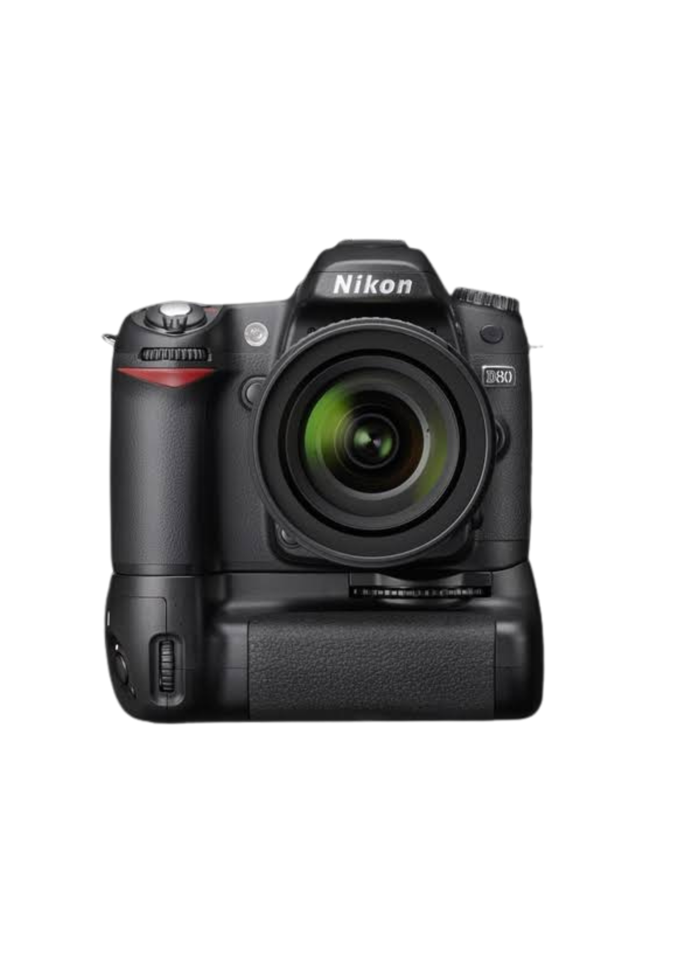 Nikon D80 DSLR camera body + Nikon batterygrip